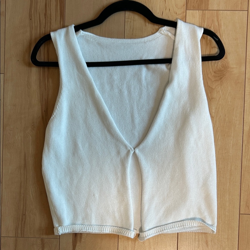 Amazon White Knit Tank Top